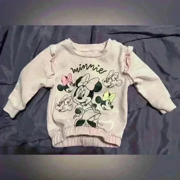 Disney Baby girl long sleeve shirts both 3-6 months mini  mouse - Picture 3 of 8